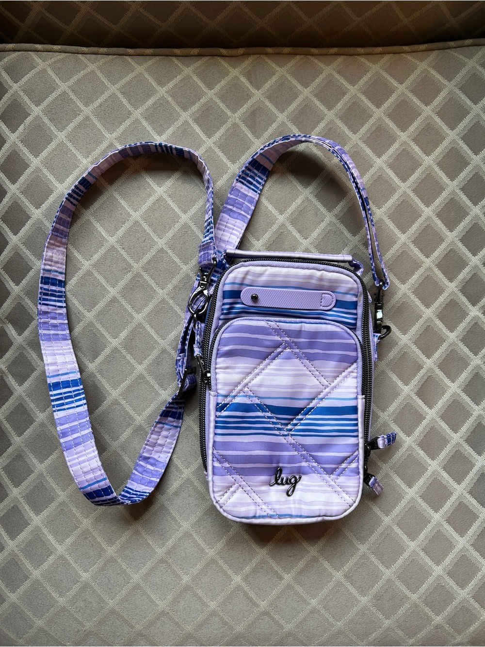 Lug Skeeter Mini Bridge Convertible Crossbody in Love Waves Purple